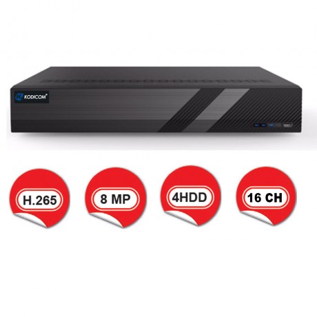 Kodicom KD-3316H4 / 16 Kanal 8 Megapiksel NVR Kayıt Cihazı