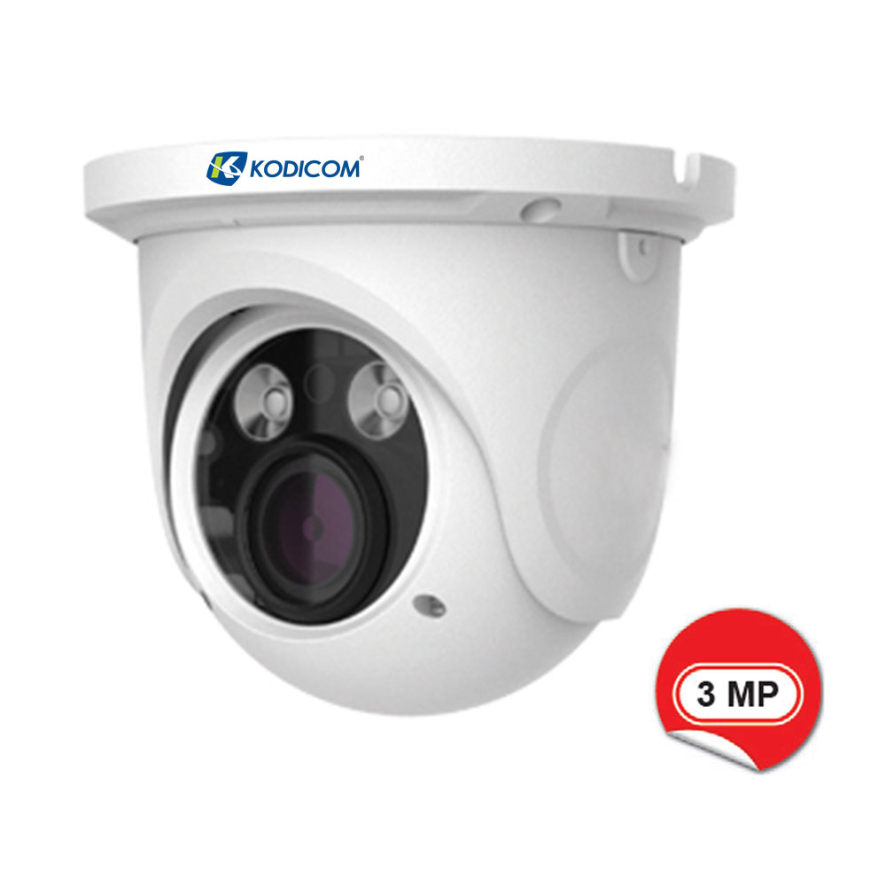 Kodicom KD-9535S1-FZ 3 Megapiksel IR Dome IP Kamera