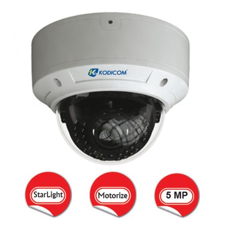 Kodicom KD-9553M2/AZ 5 Megapiksel Motorize Dome IP Kamera